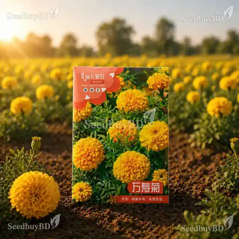 হলুদ গাঁদা ফুলের বীজ (220+ Seeds)উজ্জ্বল রঙ, বেশি ফুল ও সহজ চাষ