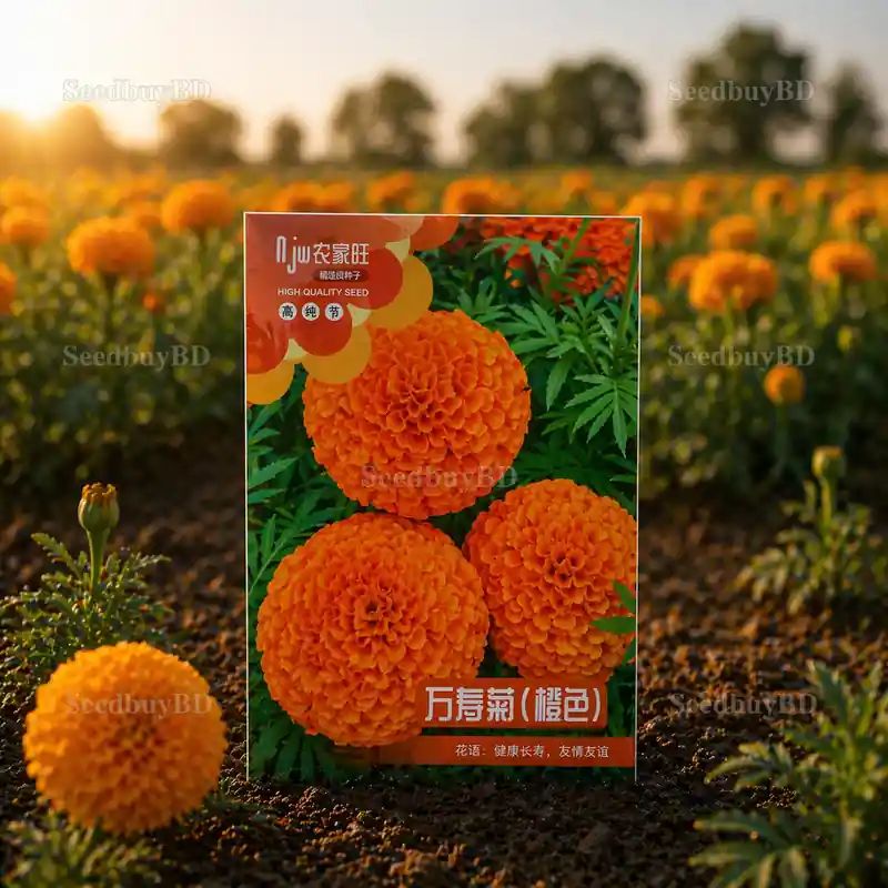 লাল গাঁদা ফুলের বীজ (200+ Seeds) উজ্জ্বল রঙ, বেশি ফুল ও সহজ চাষ