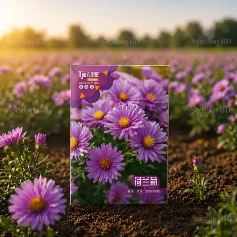 পার্পল অ্যাস্টার ফুলের বীজ (1500+ Seeds) গাঢ় রঙ, দীর্ঘ সময় ফুল ও সহজ চাষ