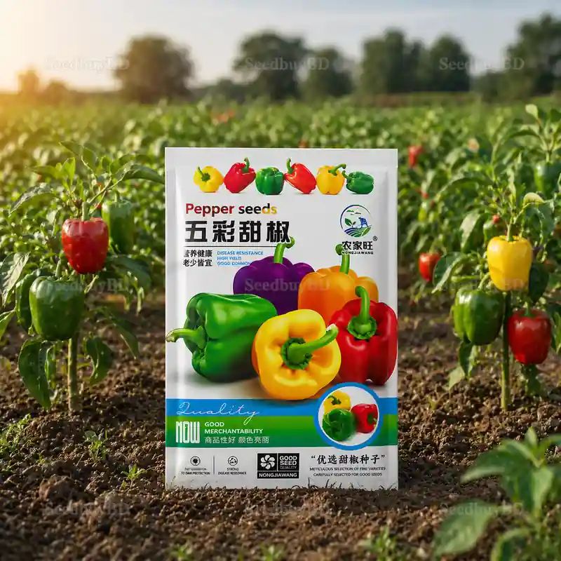 ৫ কালার ক্যাপসিকাম বীজ (100+ Seeds) – এক গাছে বিভিন্ন রঙ, বেশি ফলন