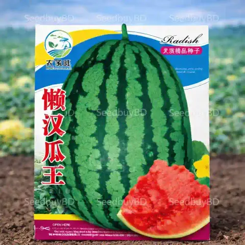 সবুজ তরমুজ বীজ (50+ Seeds)ভিতরে লাল, মিষ্টি ও উচ্চ ফলন